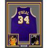 imageFramed Facsimile Autographed Shaquille Shaq ONeal 35x39 Los Angeles LA Purple Reprint Laser Auto Basketball Jersey Size Mens XL