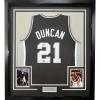 imageFramed Facsimile Autographed Tim Duncan 35x39 San Antonio Black Reprint Laser Auto Basketball Jersey