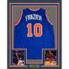 imageFramed Facsimile Autographed Walt Frazier 35x39 New York Blue Reprint Laser Auto Basketball Jersey