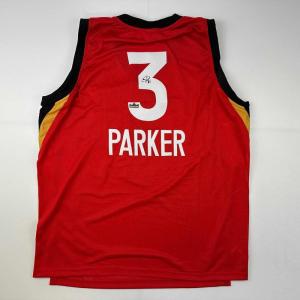 imageFacsimile Autographed Candace Parker Las Vegas Red Reprint Laser Auto Basketball Jersey Size Mens XL