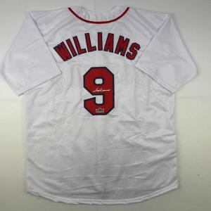 imageFacsimile Autographed Ted Williams Boston White Reprint Laser Auto Baseball Jersey Size Mens XL