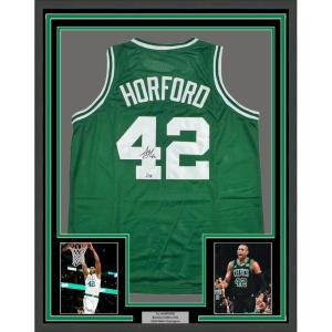 imageFramed AutographedSigned Al Horford 35x39 Boston Green Basketball Jersey Beckett COA