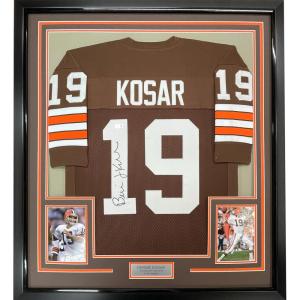 imageFramed AutographedSigned Bernie Kosar 33x42 Cleveland Brown Football Jersey JSA COA