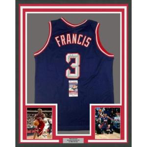 imageFramed AutographedSigned Steve Francis 33x42 Houston Blue Basketball Jersey JSA COA
