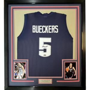 imageFramed Facsimile Autographed Paige Bueckers 35x39 UConn Blue Reprint Laser Auto College Basketball Jersey