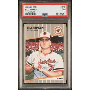 imageGraded 1989 Fleer Bill Ripken 616 FF Error Baseball Card PSA 7 Near Mint