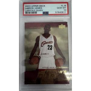 imageGraded 200304 Upper Deck LeBron James LJ8 Diary Rookie RC Basketball Card PSA 10 Gem Mint