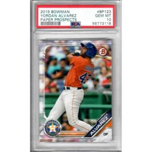imageGraded 2019 Topps Bowman Yordan Alvarez BP123 Paper Prospects Rookie RC Baseball Card PSA 10 Gem Mint