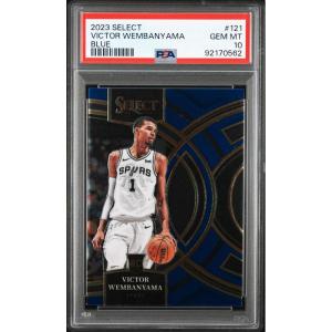 imageGraded 2023 Panini Select Victor Wembanyama 121 Blue Rookie RC Basketball Card PSA 10 Gem Mint