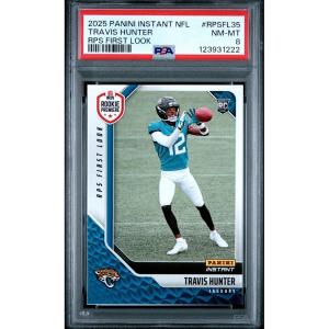 imageGraded 2025 Panini Instant Travis Hunter RPSFL35 RPS First Look Rookie RC Football Card PSA 8 Near Mint