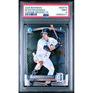imageGraded 2025 Topps Bowman Kevin McGonigle BCP79 Chrome Prospects Rookie RC Baseball Card PSA 9 Mint