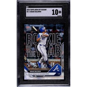 imageGraded 2025 Topps Now Drake Baldwin OS1 Offseason Rookie RC Baseball Card SGC 10 Gem Mint