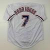 imageFacsimile Autographed Ivan Rodriguez Pudge Texas White Reprint Laser Auto Baseball Jersey Size Mens XL
