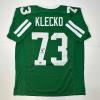 imageFacsimile Autographed Joe Klecko New York Green Reprint Laser Auto Football Jersey Size Mens XL