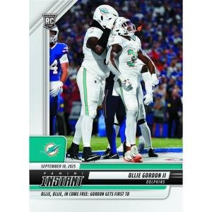 image2025 Panini Instant Ollie Gordon II 85 Ollie Ollie In Come Free Gordon Gets First TD Miami Dolphins Rookie RC Football Card