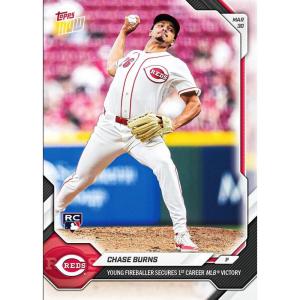 image2026 Topps Now Chase Burns 29 Young Fireballer Secures 1st Career MLB Victory Cincinnati Reds Rookie RC Baseball Card