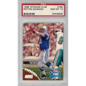 imageGraded 1998 Stadium Club Peyton Manning 195 Rookie RC Football Card PSA 10 Gem Mint