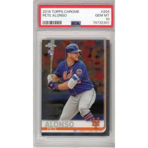 imageGraded 2019 Topps Chrome Pete Alonso 204 Rookie RC Baseball Card PSA 10 Gem Mint