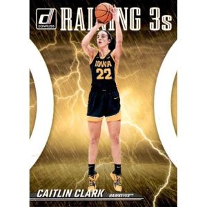 imageHall of Fame Sports Memorabilia  2024 Panini Donruss Caitlin Clark R2 Raining 3s Rookie RC Basketball Card