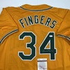 image:imageAutographedSigned Rollie Fingers Oakland Yellow Baseball Jersey JSA COA