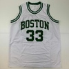 image:imageFacsimile Autographed Larry Bird Boston White Reprint Laser Auto Basketball Jersey Size Mens XL