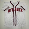 image:imageFacsimile Autographed Tom Glavine Atlanta White Reprint Laser Auto Baseball Jersey Size Mens XL