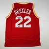 image:imageFacsimile Autographed Clyde Drexler Houston Red Reprint Laser Auto Basketball Jersey Size Mens XL