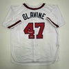 image:imageFacsimile Autographed Tom Glavine Atlanta White Reprint Laser Auto Baseball Jersey Size Mens XL