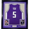 image:imageFramed AutographedSigned DeAaron Fox 33x42 Sacramento Purple Basketball Jersey Beckett BAS COA