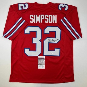 image:imageAutographedSigned OJ OJ Simpson Buffalo Red Football Jersey JSA COA