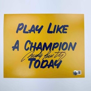 image:imageAutographedSigned Rudy Ruettiger Play Like A Champion Today Notre Dame Irish 8x10 College Football Photo JSA COA