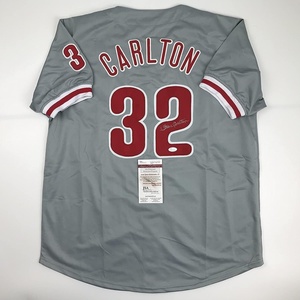 image:imageAutographedSigned Steve Carlton Philadelphia Grey Baseball Jersey JSA COA