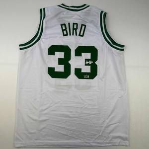 image:imageFacsimile Autographed Larry Bird Boston White Reprint Laser Auto Basketball Jersey Size Mens XL