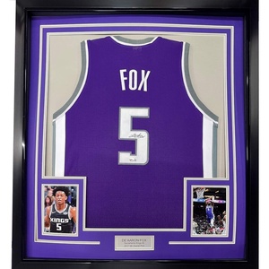 image:imageFramed AutographedSigned DeAaron Fox 33x42 Sacramento Purple Basketball Jersey Beckett BAS COA