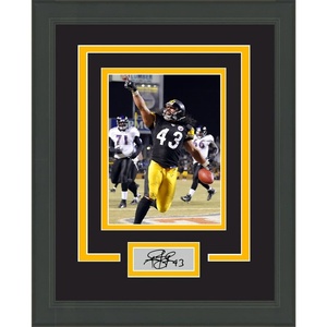 image:imageFramed Troy Polamalu Facsimile Laser Engraved Signature Auto Pittsburgh Steelers 11x14 Football Photo