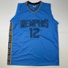 image:imageFacsimile Autographed Ja Morant Memphis Light Blue Reprint Laser Auto Basketball Jersey Size Mens XL