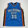 image:imageFacsimile Autographed Kevin Durant Oklahoma City Blue Reprint Laser Auto Basketball Jersey Size Mens XL