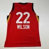 image:imageFacsimile Autographed Aja Wilson Las Vegas Red Reprint Laser Auto Basketball Jersey Size Mens XL
