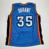 image:imageFacsimile Autographed Kevin Durant Oklahoma City Blue Reprint Laser Auto Basketball Jersey Size Mens XL