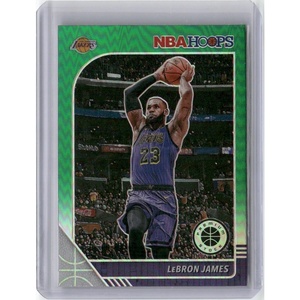 image:image201920 Hoops Premium Stock 87 LeBron James Prizms Green Basketball Card