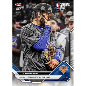 image:image2025 Topps Now Jalen Brunson 321 2026 NBA Eastern Conference Finals MVP New York Knicks Basketball Card