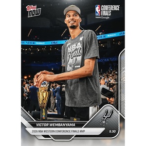 image:image2025 Topps Now Victor Wembanyama 324 202526 NBA Western Conference Finals MVP San Antonio Spurs Basketball Card