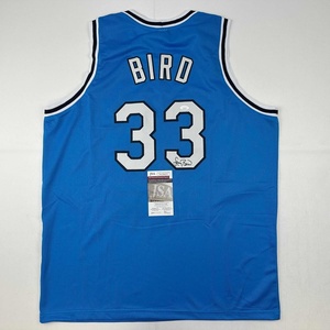 image:imageAutographedSigned Larry Bird Indiana State Blue College Basketball Jersey JSA COA