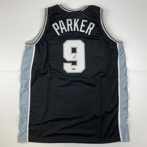 image:imageFacsimile Autographed Tony Parker San Antonio Black Reprint Laser Auto Basketball Jersey Size Mens XL