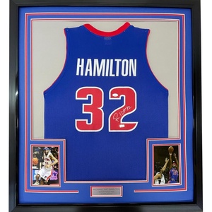 image:imageFramed AutographedSigned Richard Rip Hamilton 35x39 Detroit Blue Basketball Jersey JSA COA