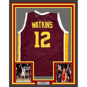 image:imageFramed Facsimile Autographed Juju Watkins 35x39 USC Maroon Reprint Laser Auto College Basketball Jersey