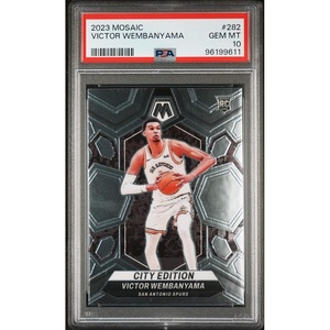 image:imageGraded 2023 Panini Mosaic Victor Wembanyama 282 Rookie RC Basketball Card PSA 10 Gem Mint