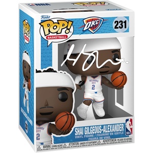 image:imageShai GilgeousAlexander 231 Home Facsimile Signed Reprint Laser Autographed Funko POP Basketball Oklahoma City Thunder Figurine with Protector Case