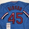 image:imageAutographedSigned Bob Gibson St Louis Blue Baseball Jersey JSA COA