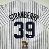 image:imageAutographedSigned Darryl Strawberry New York Pinstripe Baseball Jersey JSA COA